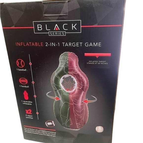 Target Game Inflatable 2 in 1 Black Series 58 inches high, baseball and football - Picture 1 of 8